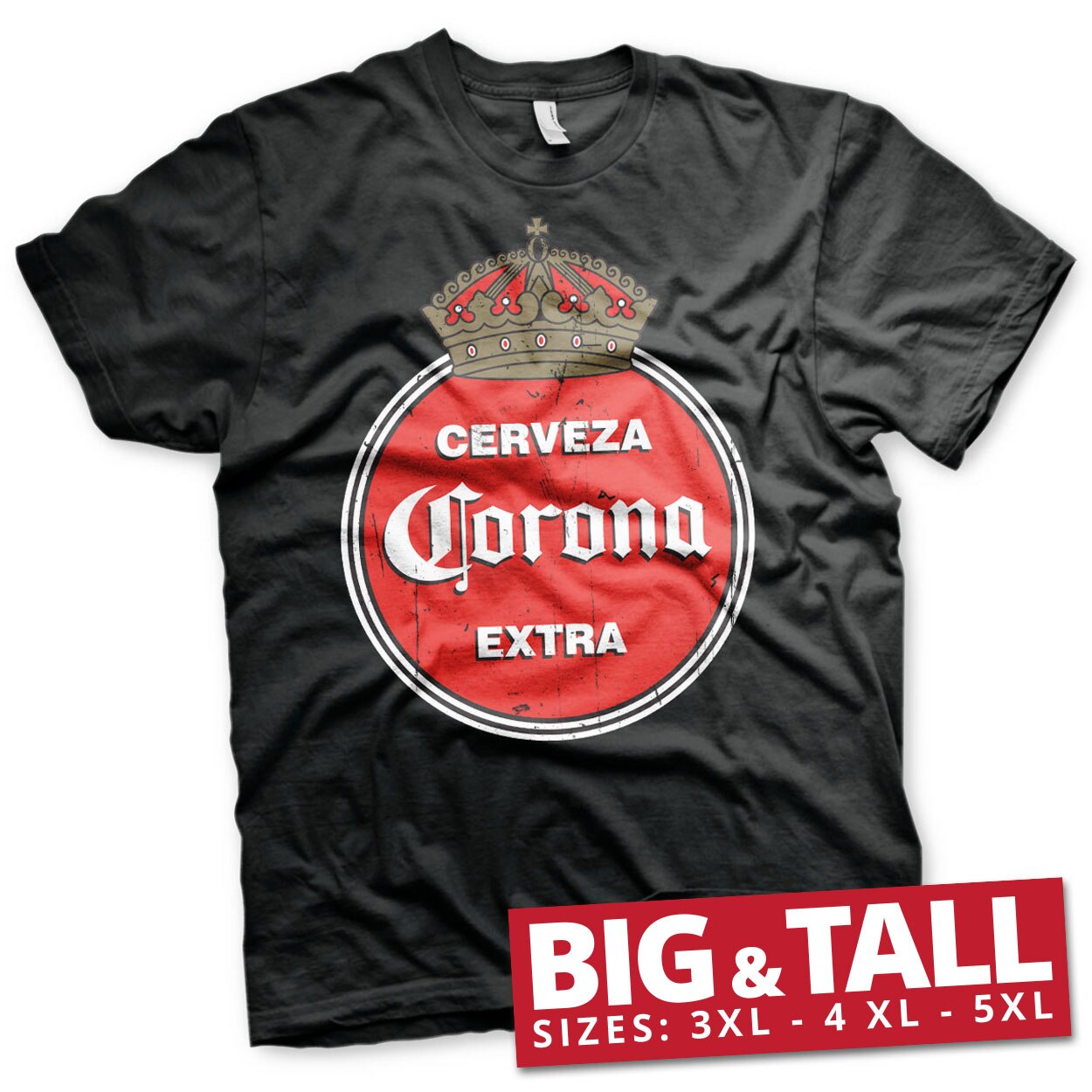 Licence Officielle CORONA EXTRA Rétro Logo Baseball Manches 3/4 T-Shirt S-XXL